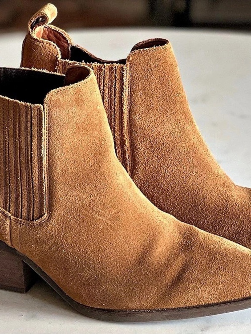 Portland Leather Goods: Patina Pointed Toe Ankle Boots in Brown